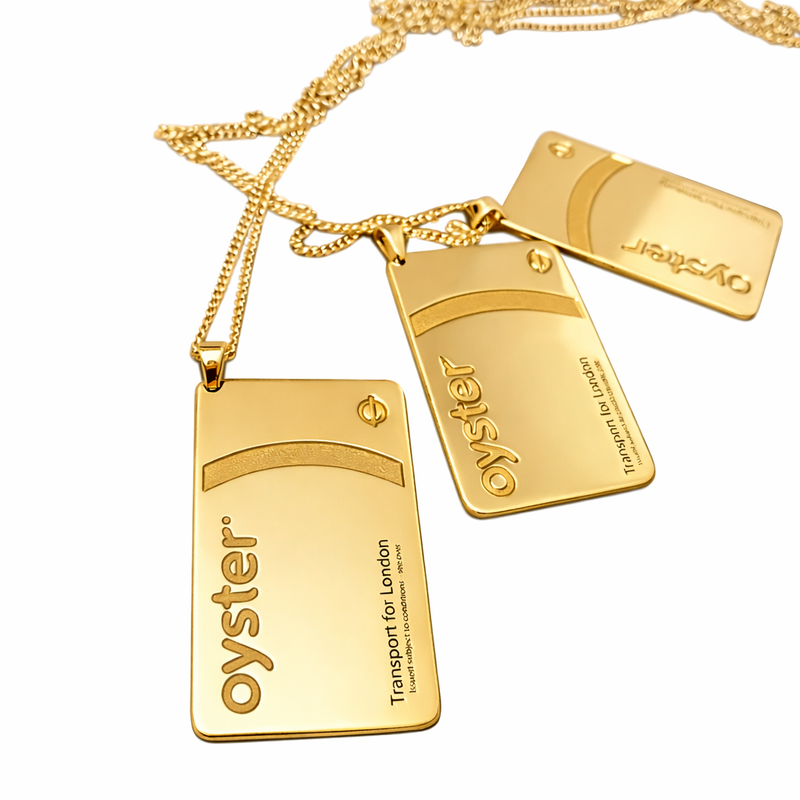 Blue Card Pendant in 9ct Gold