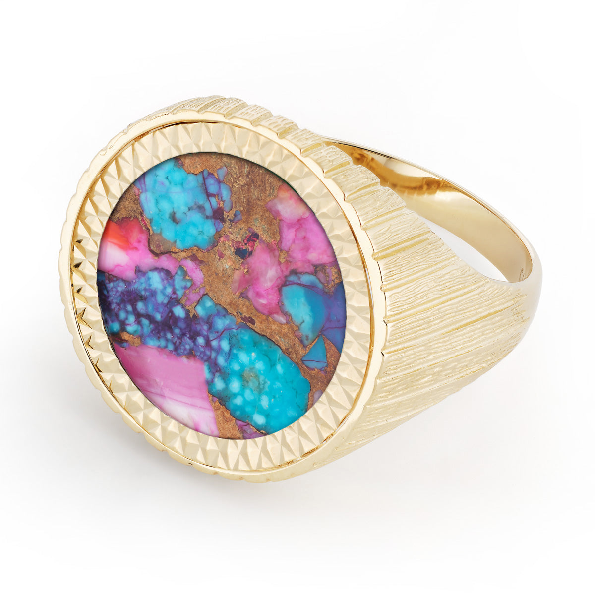 Johnny Hoxton Cosmic Boi™ natural stone set in 9ct Gold Sovereign Ring