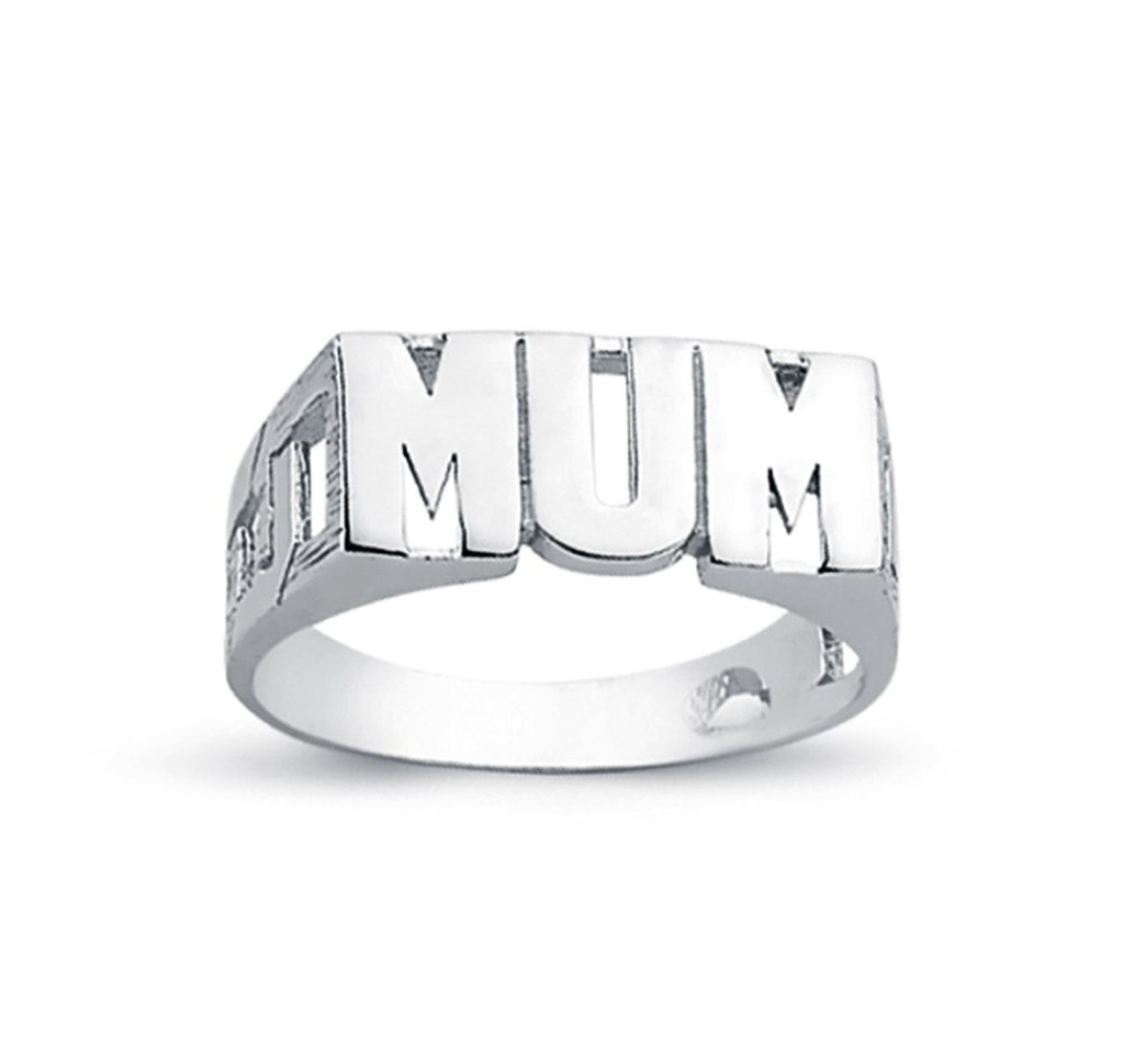 Bark Mum Ring Sterling Silver