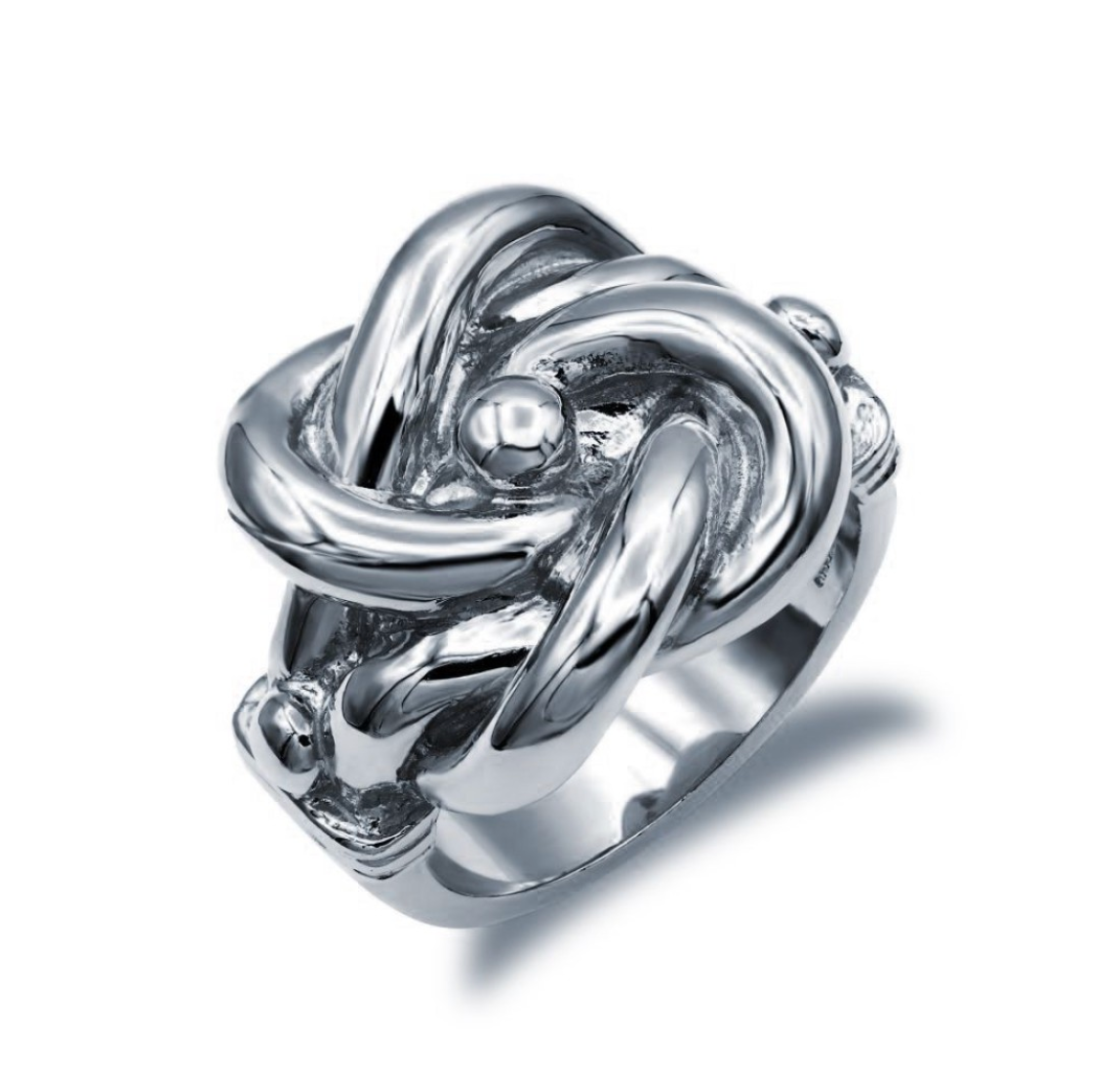 Large Knot Ring Sterling Silver