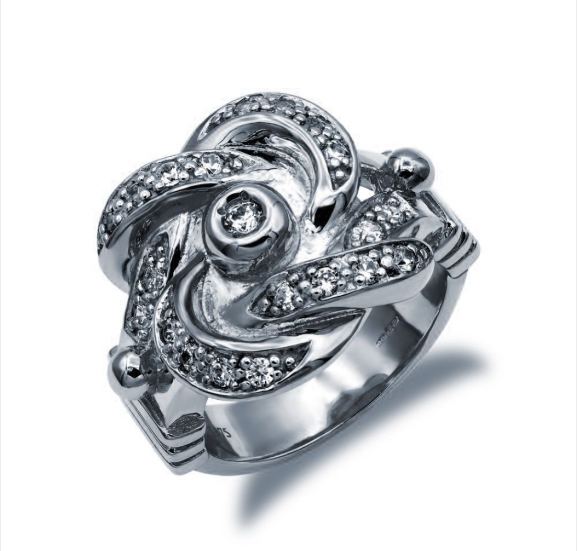 CZ Large Knot Ring