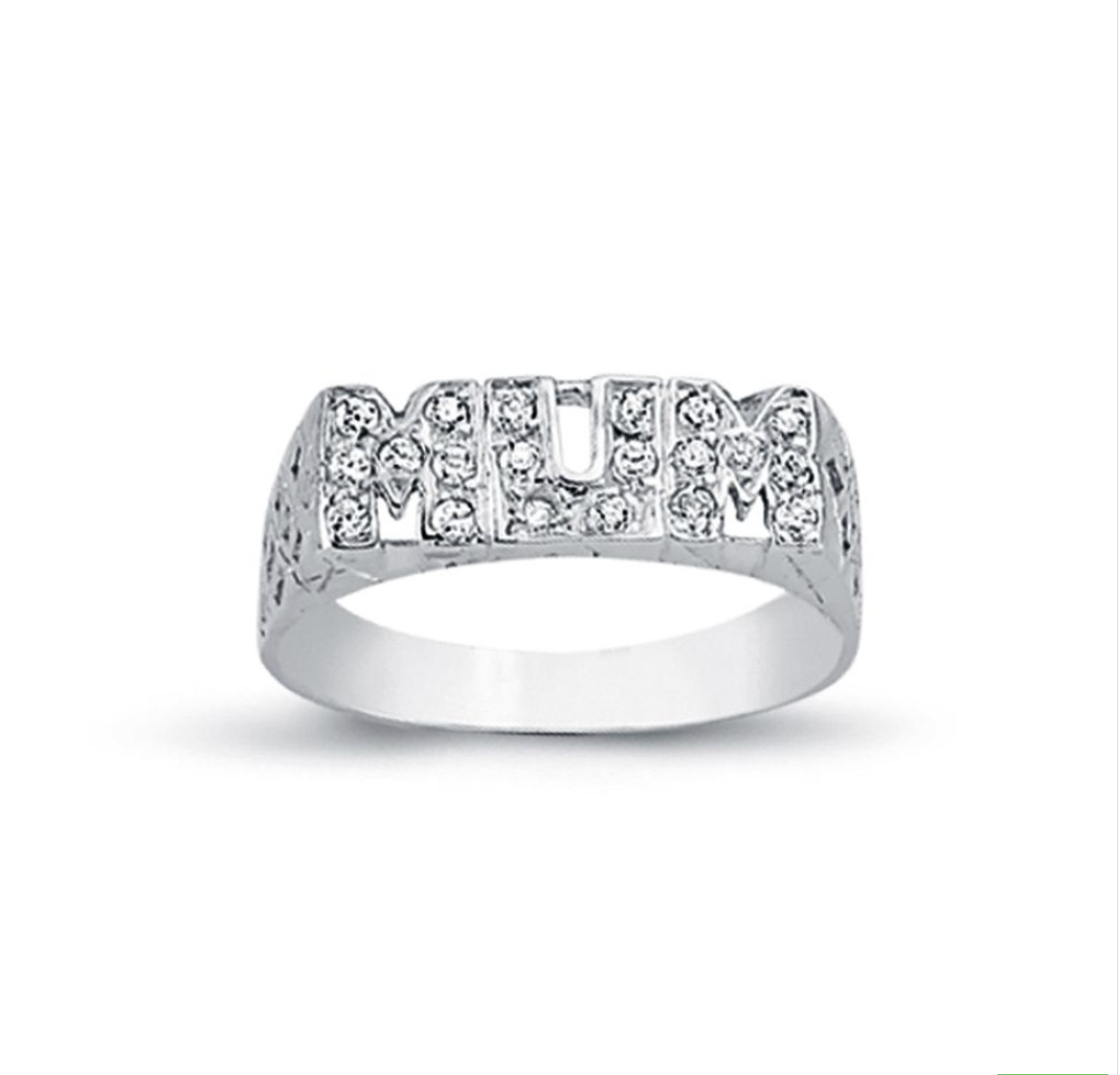 CZ Mum Ring Sterling Silver