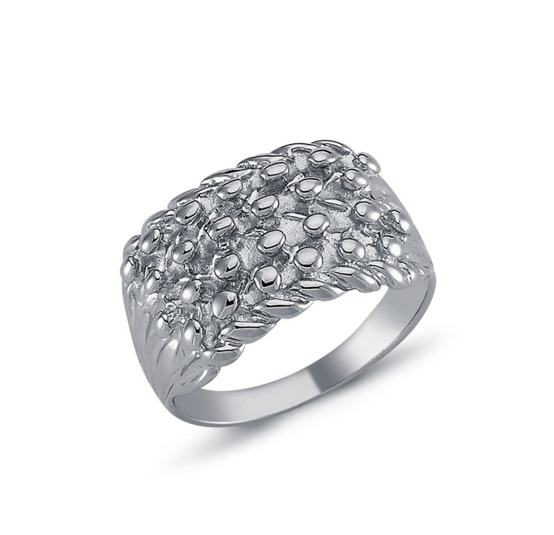 Keeper Ring 4 Row Sterling Silver