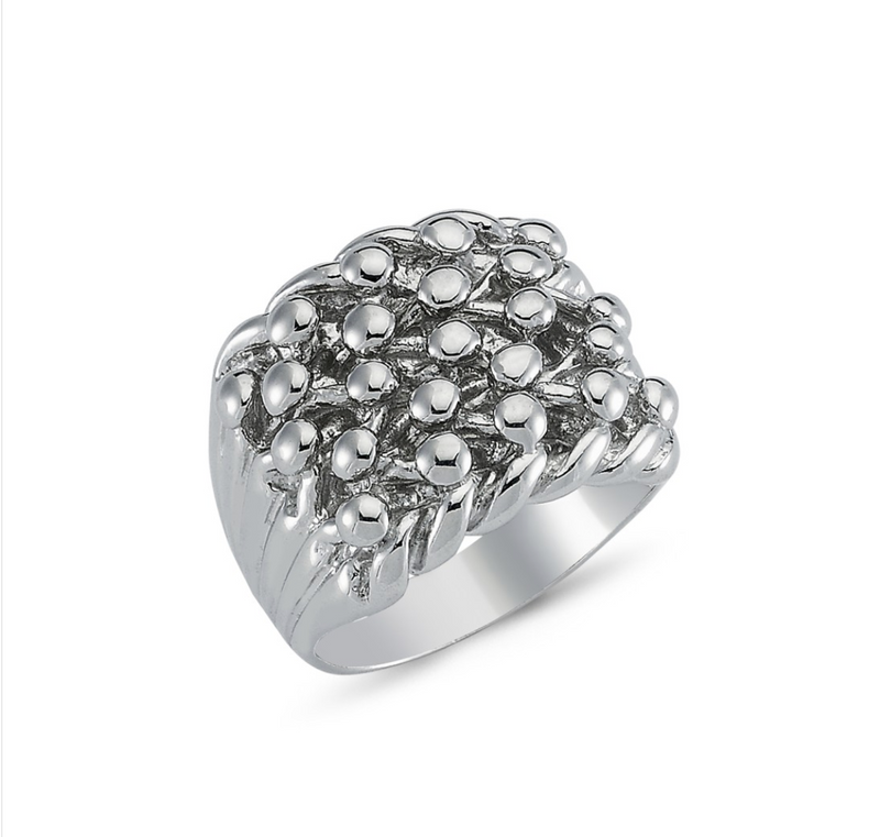 Keeper Ring 5 Row Sterling Silver