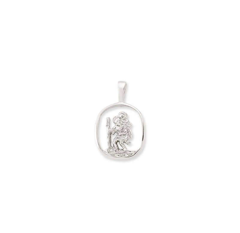 St Christopher Pendant Large Sterling Silver