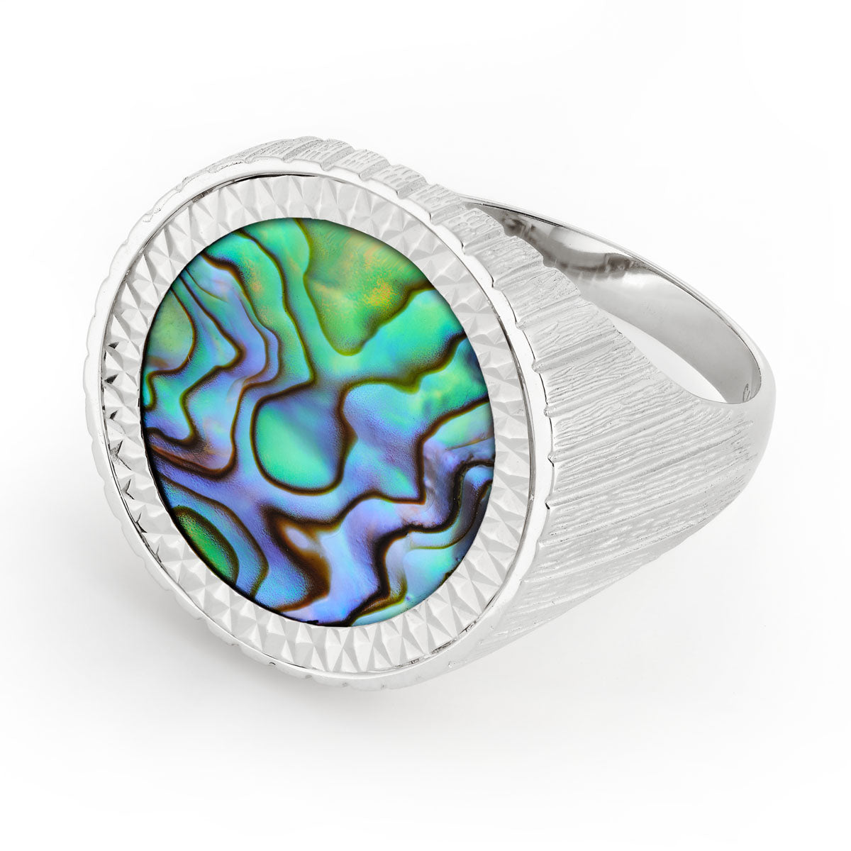 Johnny Hoxton Space Boi™ natural stone set in Sterling Silver Sovereign Ring