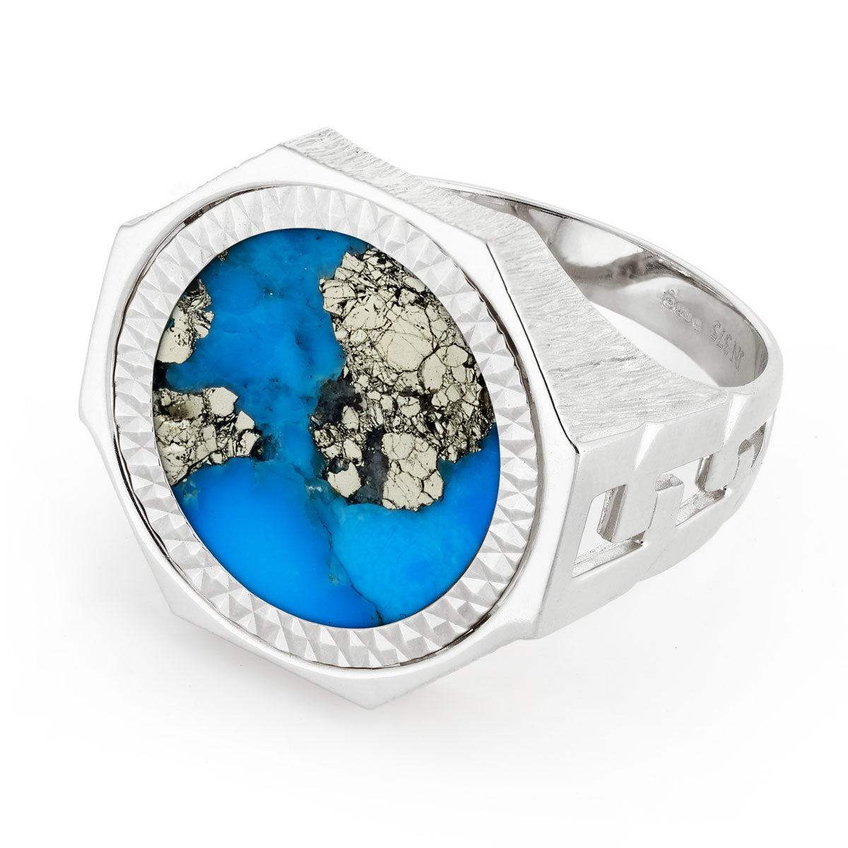 Johnny Hoxton Island Boi™ natural stone Sterling Silver Sovereign Ring